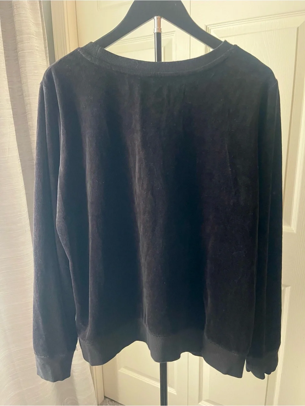 Calvin Klein Black Velvet Logo Sweatshirt